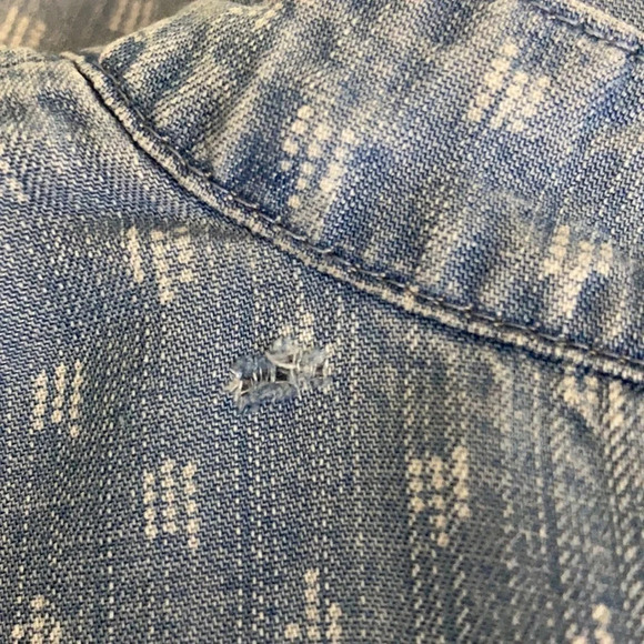 Philosophy Tencel Popover Lace Up Shirt Dress in Raindrop Print - Medium - Picture 7 of 7